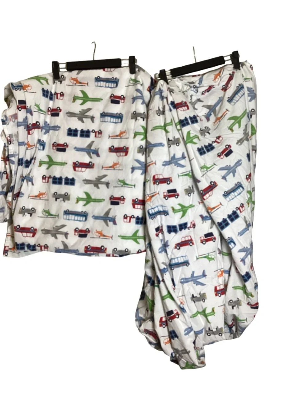 Pottery Barn Kids planes,trucks & cars printed Full/ Double sheet set